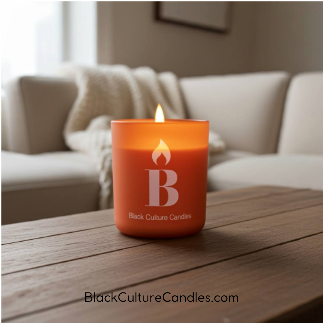Hand-poured Friday Night candle in etched glass, 8oz or 13oz. Vegan coconut apricot wax and a crackling wood wick, with notes of chocolate, bourbon, fig, and amber—crafted for comfort, calm, and savoring slow evenings.