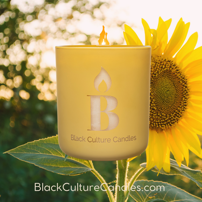 Black Joy candle by Black Culture Candles, luxury handcrafted candle with non-toxic ingredients, embodying the rich, vibrant history of Black joy, culture and connection, Akron, OH.