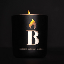 Load image into Gallery viewer, Our Black Love candle is inspired by the relationships that sustain us. It&#39;s a tribute to our family, friends, culture and traditions with notes of smoky sandalwood, intoxicating musk and the elegance of delicate orchid. BlackCultureCandles.com
