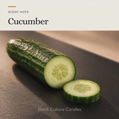 Cleaning Day Candle Scent Notes Video | Black Culture Candles - Cucumber, Melon, Eucalyptus, Lemon, Amber, Santal