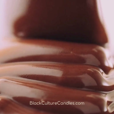 Friday Night luxury candle in etched glass with scent notes of chocolate, bourbon, and fig—hand-poured with non-toxic coconut apricot wax and a crackling wood wick. A cozy, decadent scent crafted for rest, indulgence, and quiet evenings.
