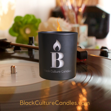 Load image into Gallery viewer, Let our Rhythm and Blues candle take you on a soulful scent journey through the musical essence of old-school R&amp;B. Available at BlackCultureCandles.com
