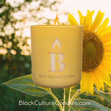 Load image into Gallery viewer, Black Culture Candles is honoring our shared memories and experiences with candles inspired by the moments that connect us. Celebrate Black Joy with a burst of tropical energy to remind you of the joys of hearty laughter and beautifully shared moments. 
