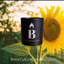 Load image into Gallery viewer, Black Joy candle by Black Culture Candles, luxury handcrafted candle with non-toxic ingredients, embodying the rich, vibrant history of Black joy, culture and connection, Akron, OH.
