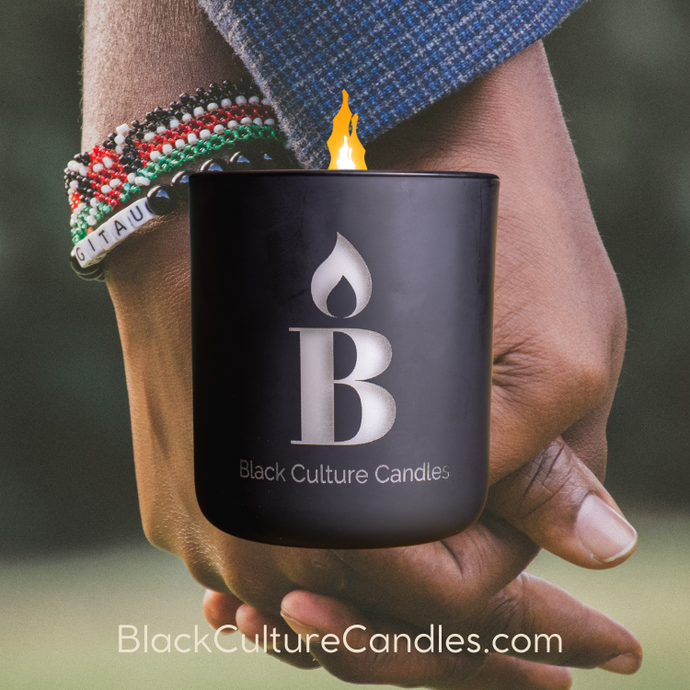 Our Black Love candle is inspired by the relationships that sustain us. It's a tribute to our family, friends, culture and traditions with notes of smoky sandalwood, intoxicating musk and the elegance of delicate orchid. BlackCultureCandles.com