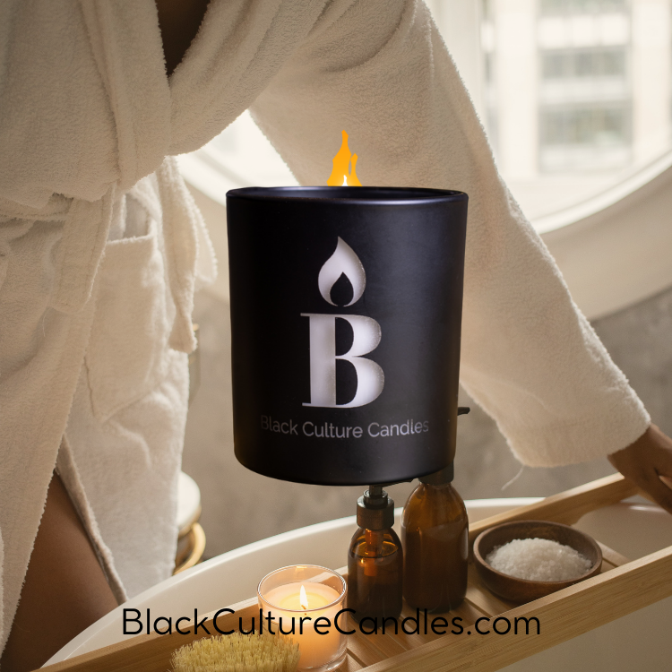 Friday Night candle by Black Culture Candles, embody relaxation and calm with luxury, handcrafted, non-toxic ingredients, celebrating joy, culture and connection, Akron, OH.